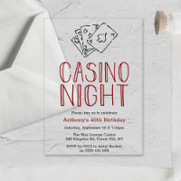 Modern Casino Night Birthday Party