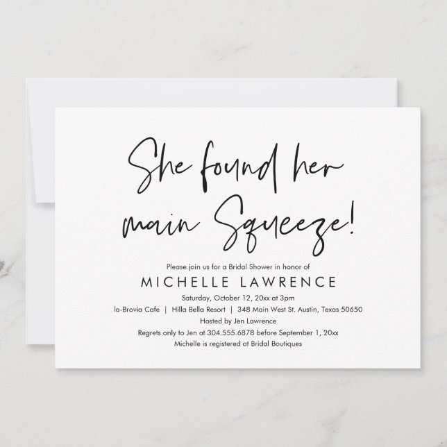 Modern Casual and Fun, Bridal Shower Beach Party I Invitation (Front)