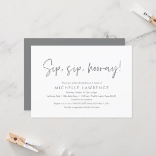 Modern Casual, fun and playful Bridal Shower Party Invitation