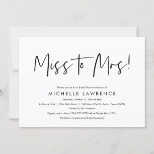 Modern Casual, fun and playful Bridal Shower Party Invitation