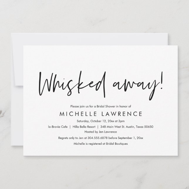 Modern Casual, fun and playful Bridal Shower Party Invitation (Front)