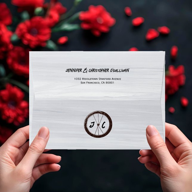 Modern Casual Motorcycle Biker Themed Wedding Envelope (Creator Uploaded)