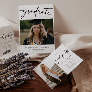 Modern Casual Photo Graduation Invitation