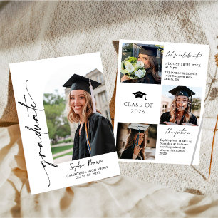 Modern Casual Photo Graduation Party Invitation