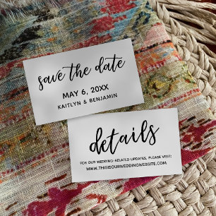 Modern Casual Save the Date & Wedding Detail Card