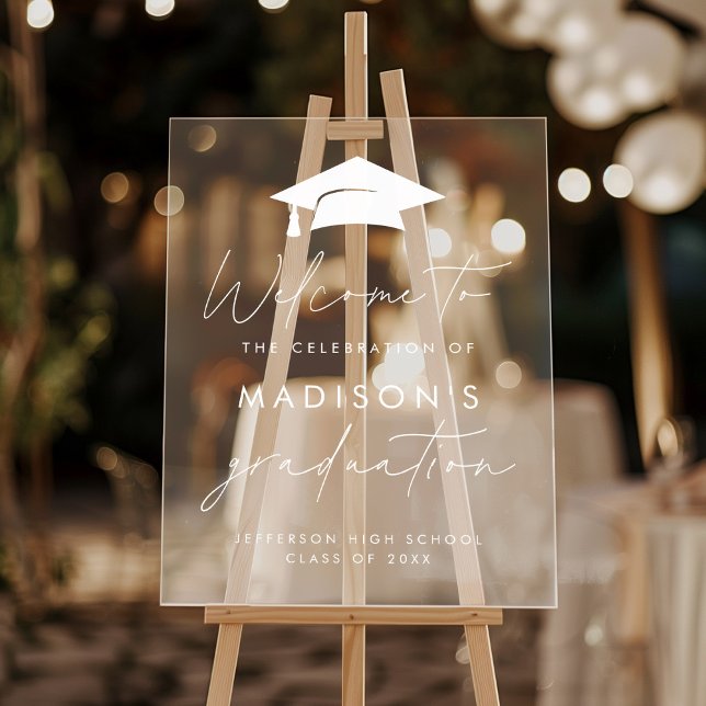 Modern Casual Script Graduation Party Welcome Sign (Creator Uploaded)