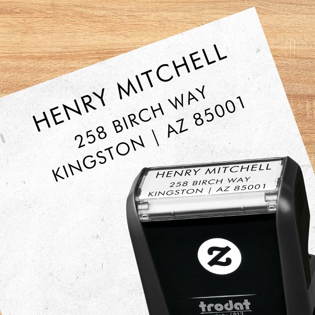 Modern Casual Self-Addressed Rubber Stamp (Creator Uploaded)