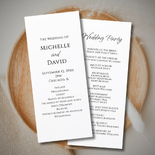 Modern Casual Typography Simple Wedding Ceremony Program