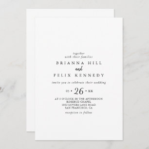 Modern Casual Wedding Invitation