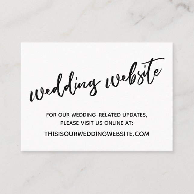 Modern Casual Wedding Website & Save the Date Card (Front)