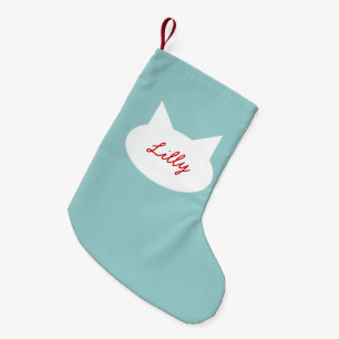 Modern Cat Personalised Christmas Pet Stocking