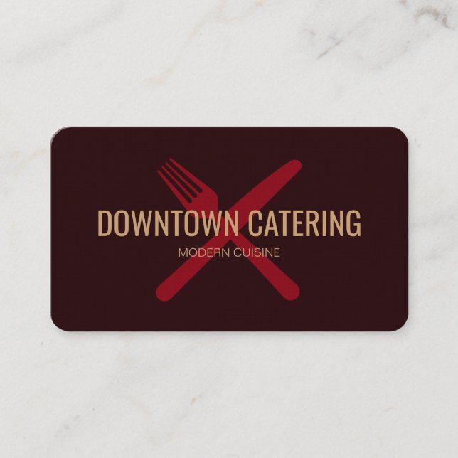 Modern catering business card (Front)