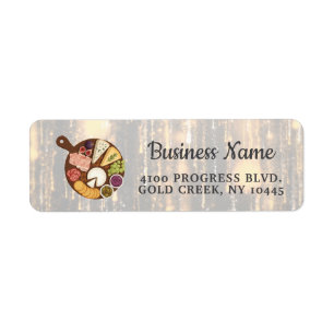 Modern Catering Packaging Label Scan the QR code Return Address Label