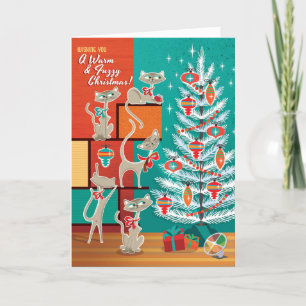Modern Cats Christmas Card