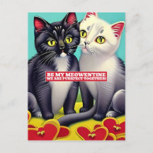 Modern Cats Meowentine Valentine's Day
