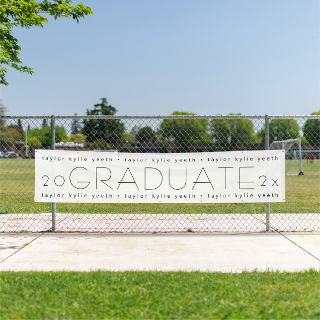 Modern Celebrate Your Grad Graduate Class of 2024 Banner (Insitu)