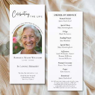 Modern Celebrating The Life Arch Photo Memorial Program