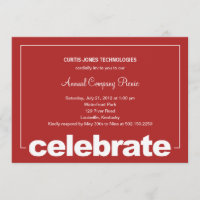 Modern Celebration Corporate/Business Party Invita
