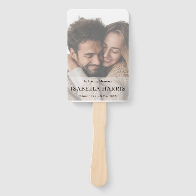 Modern Celebration of Life Fan Design (Front)