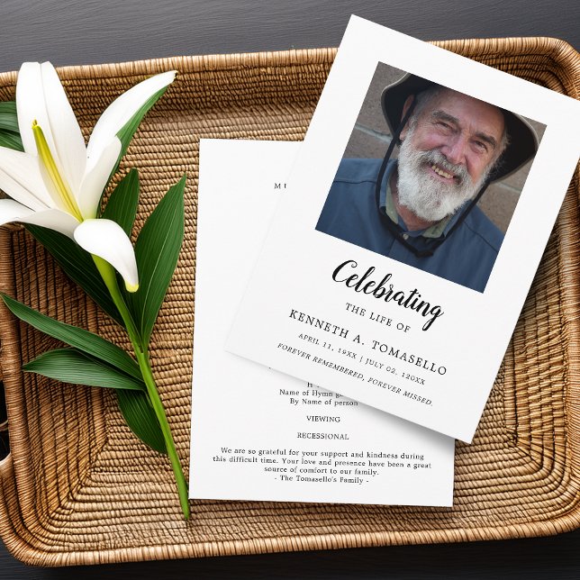 Modern Celebration Of Life Memorial Photo Flat Program (Modern Celebration Of Life Memorial Photo Flat Program)