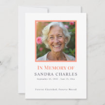 Modern Celebration of Life Memorial Simple Program