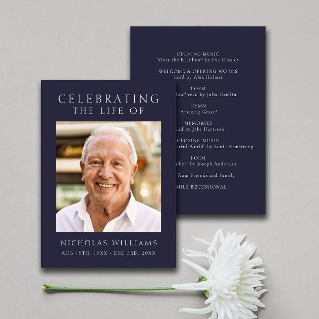 Modern Celebration of Life Order of Service Program (Creator Uploaded)