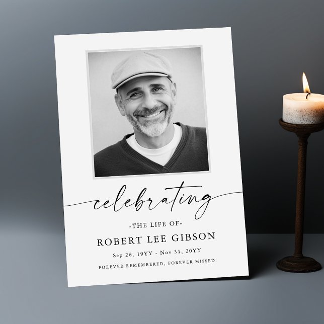 Modern Celebration of Life Photo Memorial Funeral Program (Creator Uploaded)