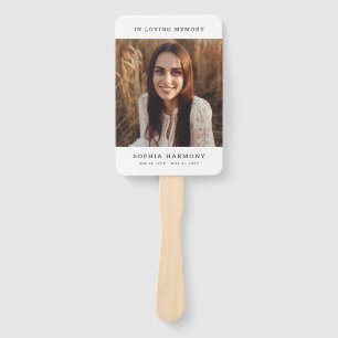 Modern Celebration of Life Photo Memorial Hand Fan