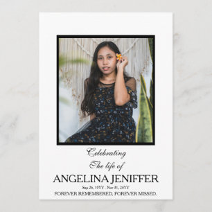 Modern Celebration of Life Photo Memorial Program