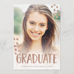 Modern Celebration Two Photo Graduation Party Invitation