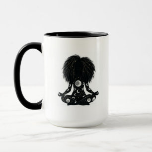 Modern Celestial Meditating Silhouette Mug