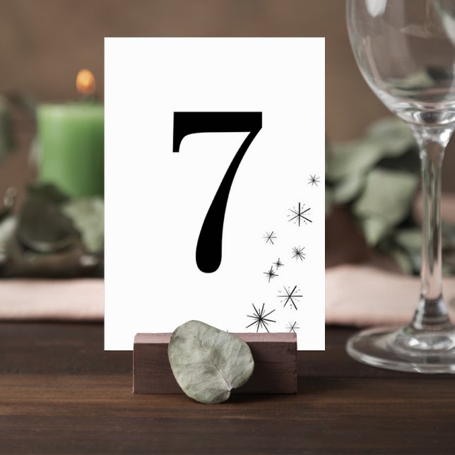 Modern Celestial Minimalist Wedding Table Number (Creator Uploaded)