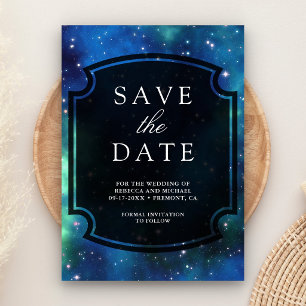 Modern Celestial Space Galaxy Wedding Save The Date