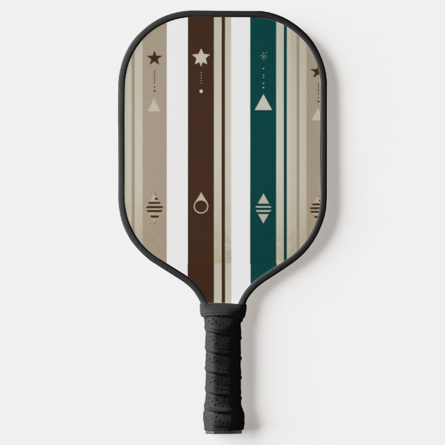 Modern Celestial Triple Vertical Stripe Pickleball Pickleball Paddle (Front)