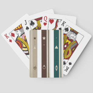 Modern Celestial Triple Vertical Stripe Playing  Playing Cards