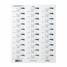 Modern Celestial Watercolor Return Address Label