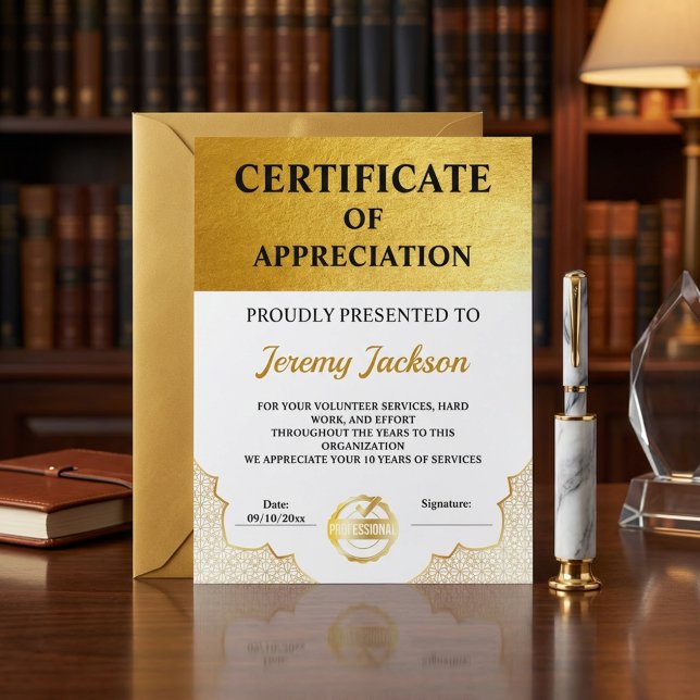 Modern Certificate of Achievement Gold: A Classy  (Modern Certificate of Achievement Gold: A Classy)