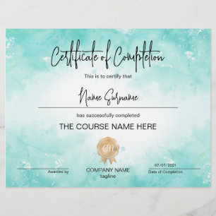 Modern Certificate of Completion Award Course 
