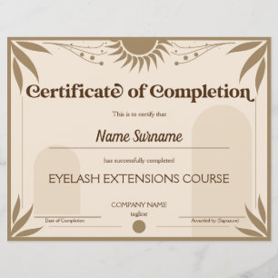 Modern Certificate of Completion Award Course