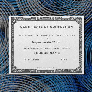 Modern Certificate of Completion to Personalise 