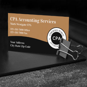 Modern Certified Public Accountant Business Card