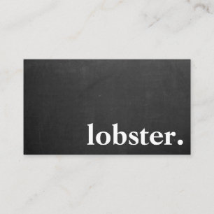 Modern chalkboard lobster. business card