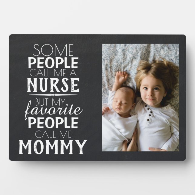 Modern Chalkboard Mother's Day Custom Frame Plaque (Front)