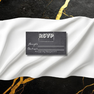 Modern Chalkboard Simple Script  Enclosure Card