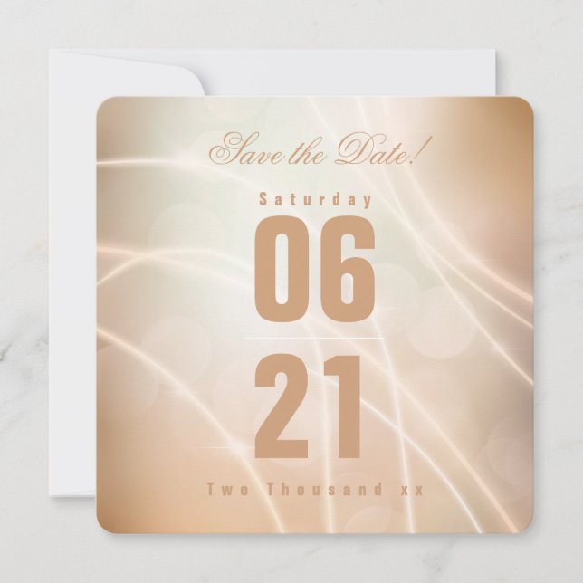 Modern Champagne Colour Bokeh Light & Typography (Front)