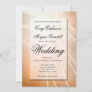 Modern Champagne Colour Bokeh Light & Typography Announcement