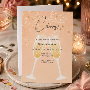 Modern Champagne Party  Invitation