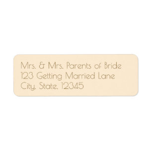 Modern Champagne Tonal Address Return Address Label