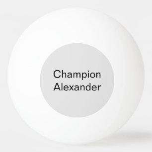 Modern Champion with customisable name Ping Pong Ball