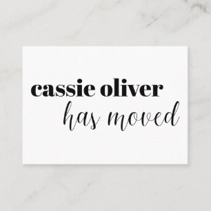 Modern Change of Address Card for Single Person